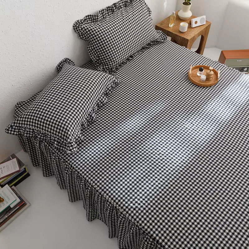 Bon enjoy Bettrock aus 100% Baumwolle im Plaid-Stil, Farbe: Schwarz - Bild 5