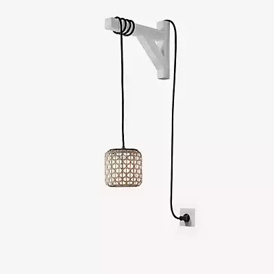 Bover Nans Pendelleuchte LED in Beige und Schwarz aus Metall mit Stecker - Bild 1