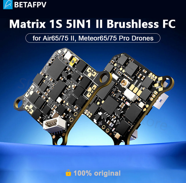 BETAFPV Matrix 1S Brushless Flight Controller 5IN1 V2 mit 12A Dauerbetriebs-ESC in Schwarz für Air65/75 II FPV Drohnen - Bild 1