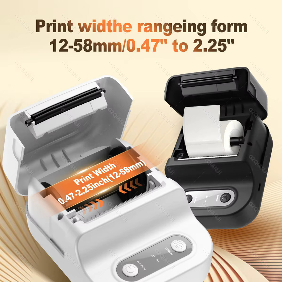 GZQIANJI P21 Tragbarer Mini-Bluetooth-Klebeetikettendrucker für Notizen, Tags und Preise, Kabelloser Thermodrucker - Bild 2