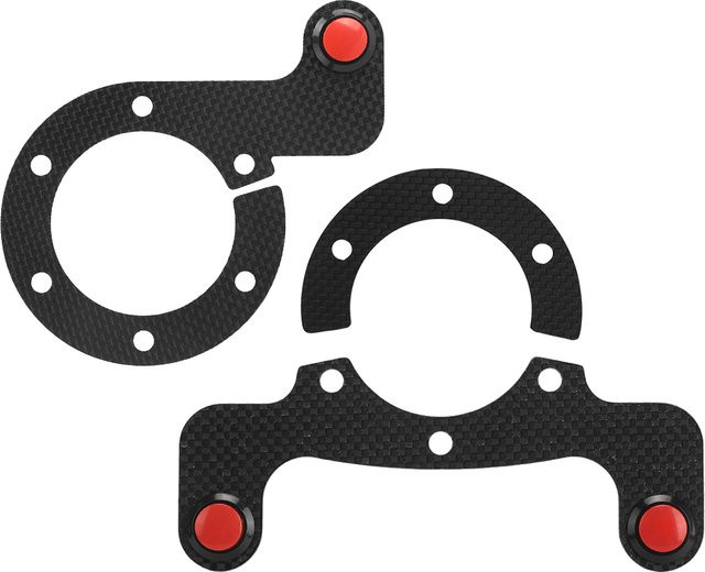 DOACT Lenkrad-Hupenknopf-Set aus Kohlefaser in Schwarz für Momo, OMP und Nardi, 6er-Kit - Bild 1