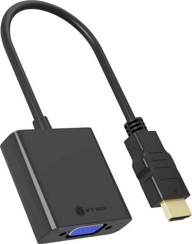 ICY BOX 61119 HDMI zu VGA Adapter in Schwarz - Bild 1