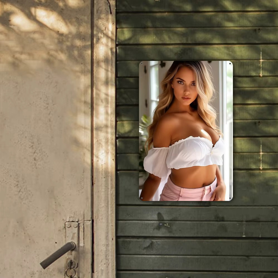 HELLOYOUNG Wanddekoration aus Eisenmetall mit Bikini-Frauenkunst für Innen und Außen - Bild 4