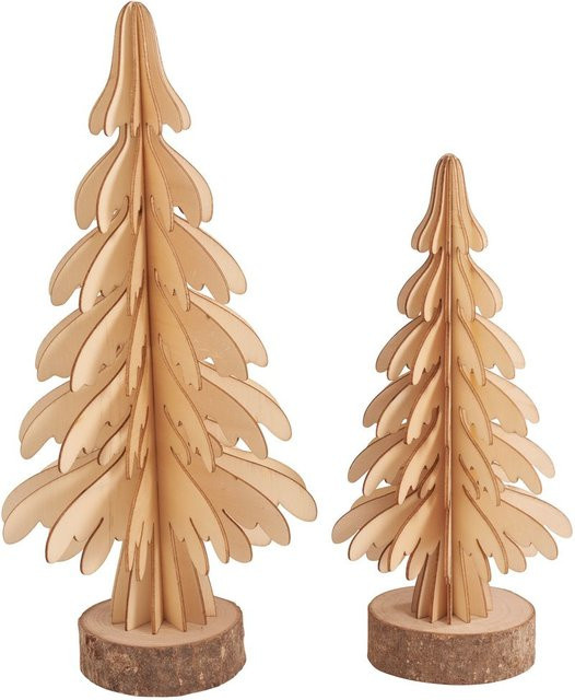 VBS Holz-Steckmotiv Tannenbaum aus Sperrholz in Beige - Bild 1