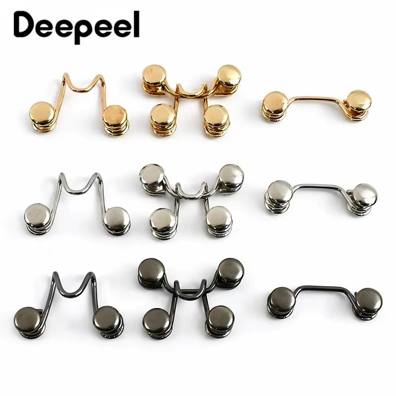 Deepeel Metallschnallen als abnehmbare unsichtbare Haken und verstellbare Verschlüsse für Hosen und Kleidung, 20er Set, Schwarz und Mehrfarbig, Größe: 27 x 32 x 28 mm - Bild 1