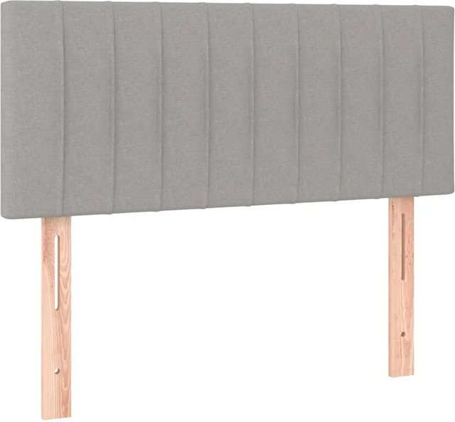vidaXL LED Kopfteil Hellgrau mit USB-Ladeanschluss und integrierter Beleuchtung, B/T/H: 90 x 5 x 78-88 cm - Bild 1