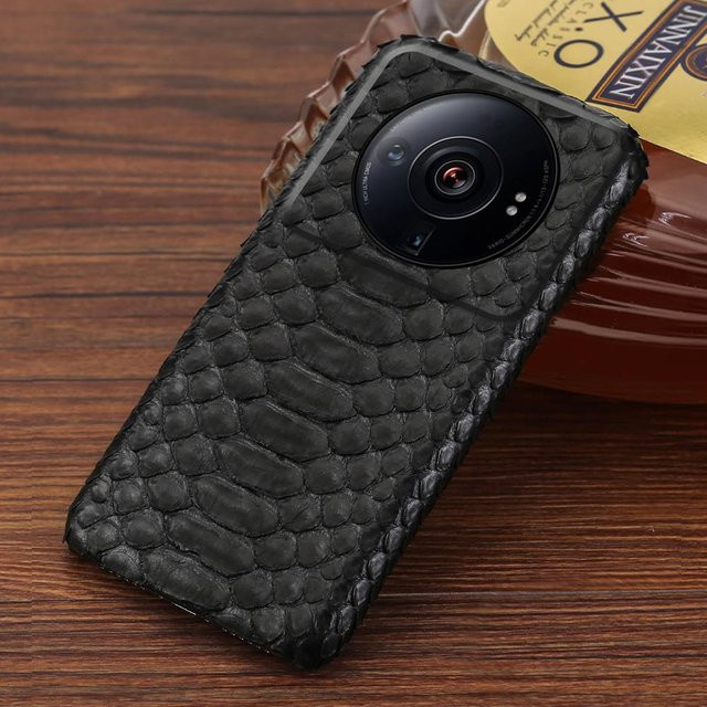LANGSIDI Luxus Handyhülle aus echtem Leder für Xiaomi Mi 17 Pro Max 14 15 Ultra 14T Pro, stoßfest, Farbe: Schwarz - Bild 1