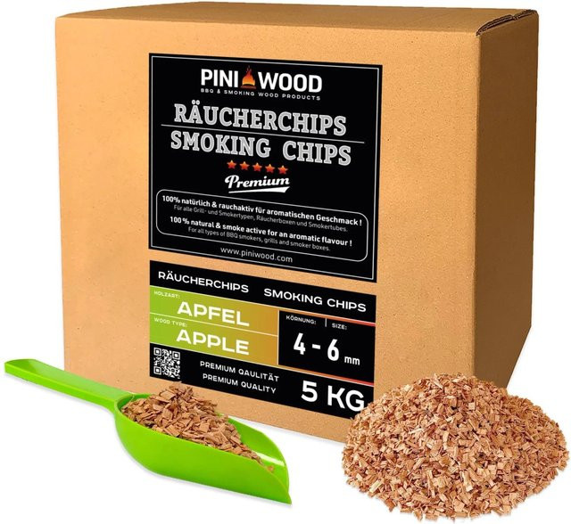 PINI Räucherchips Apfel 5 kg Räucherspäne 4-6 mm - Bild 1