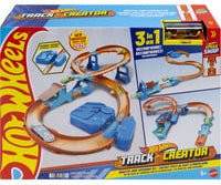 Hot Wheels Track Creator Rennbahn Set mit Beschleuniger, Sprung und Schnellstrecke für Stunts - Bild 1