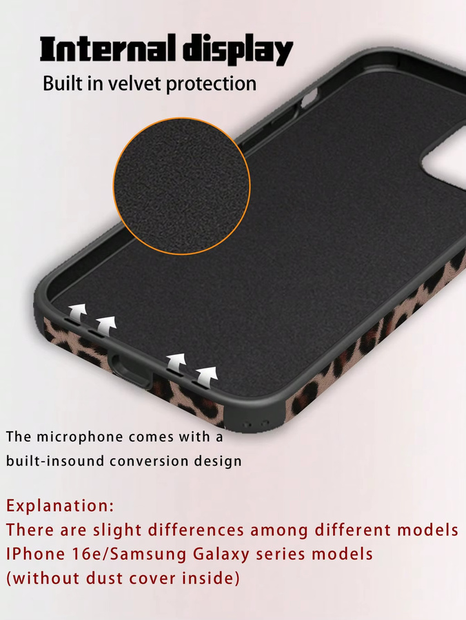 Handyhülle mit Leopardenmuster aus weichem PU-Leder für iPhone 11 bis iPhone 17 in Braun und Multicolour - Bild 6
