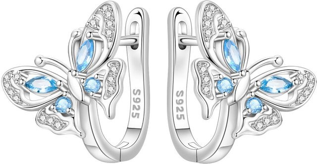 Orstarry Ohrring, 925 Silber, Blauer Schmetterling, Zirkonia, Damen - Bild 1