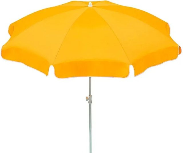 Schneider Balkonschirm Ibiza in Goldgelb mit Push-Up Mechanik und Ø 240 cm - Bild 1