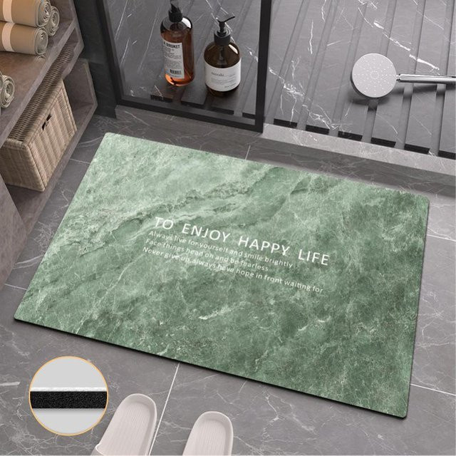 Nordische Marmor Diatomeenerde Badematte schnelltrocknend und rutschfest, B/T: 80 x 50 cm - Bild 1