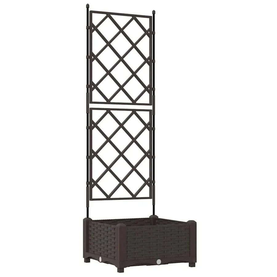 vidaXL Garten-Pflanzgefäß aus Stahl in Braun, B/T/H: 40 x 40 x 125,5 cm - Bild 2