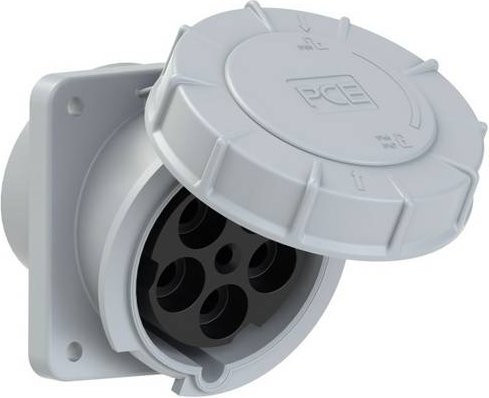 PC Electric Power Twist 445-1fe CEE Anbaudose, 125A, 5-polig, grau, IP67 - Bild 1