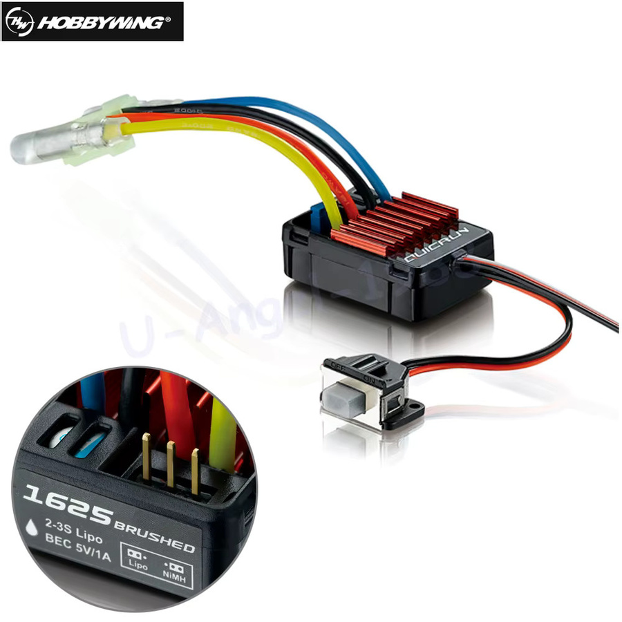 Hobbywing QuicRun 1625 25A Wasserdichter Bürstenmotor-ESC, Elektronischer Geschwindigkeitsregler - Bild 2