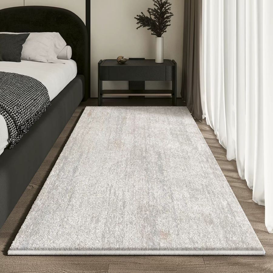 VIKAMA Design-Teppich aus Kaschmirimitat in Grau für Wohnzimmer und Schlafzimmer - Bild 1