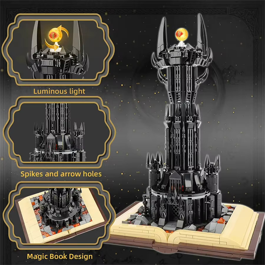 FUNXINEE Black Magic Tower Gebäude Set, mit Licht, 969 Teile - Bild 3