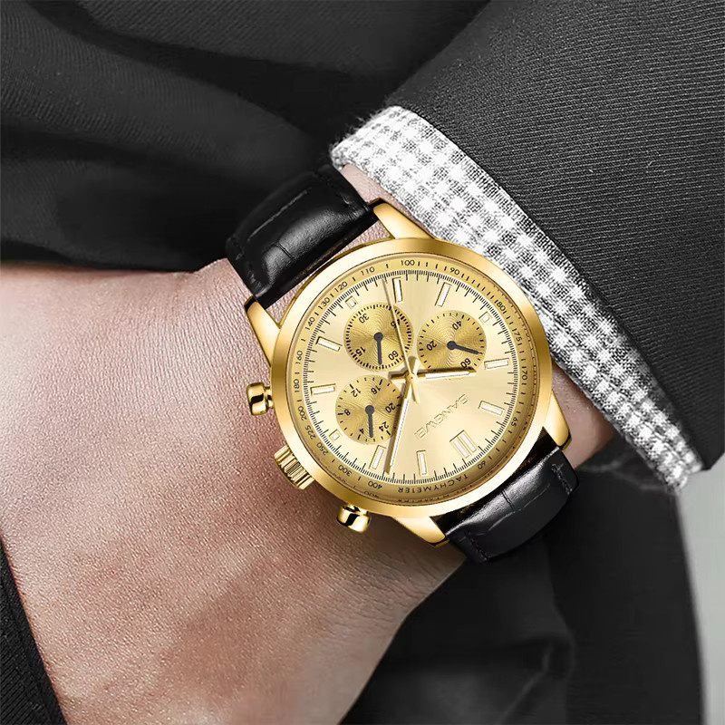 BANGWEI Armbanduhr Edelstahl, Quarz, Wochentag, Datum, Herren - Bild 5