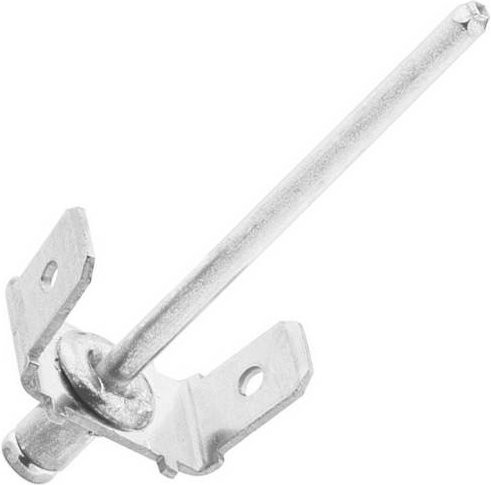 PB Fastener RIVZN 263 Erdanschluss aus Metall in Silber mit 6,3 mm Steckbreite und 0,8 mm Steckdicke, 180° Unisoliert - Bild 1