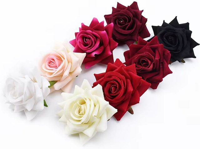 ZQCY Künstliche Seidenrosen in Multicolour für Hochzeiten, Tischdeko und DIY-Geschenke, 10 Stück - Bild 1