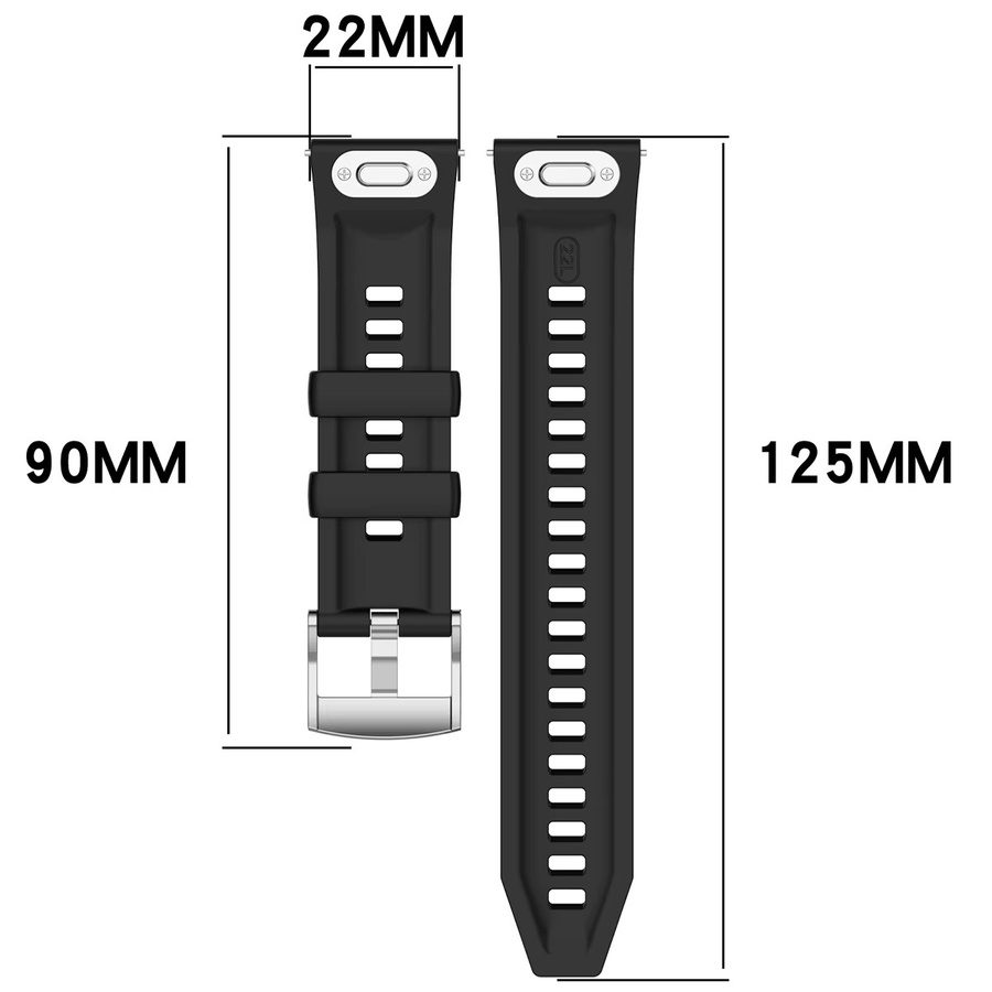 FancyWrist Uhrenarmband Silikon, 22 mm, Schwarz - Bild 2