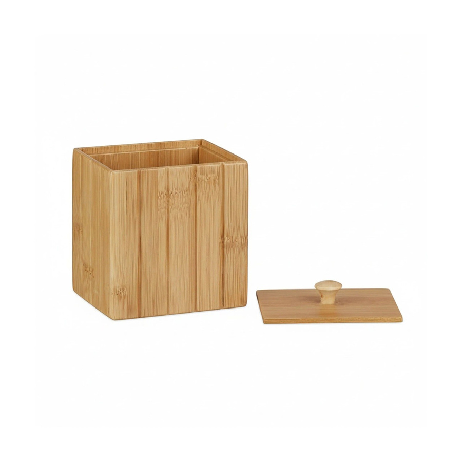 Relaxdays Aufbewahrungsbox aus Bambus mit Deckel in Natur/Braun, B/T/H: 11,5 x 10 x 8 cm - Bild 2