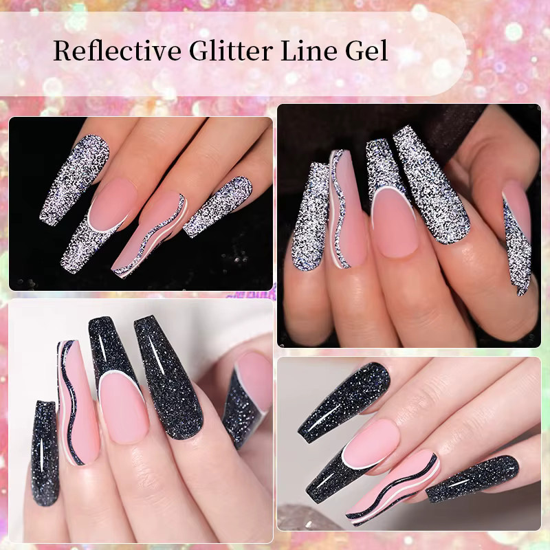 LILYCUTE Gel-Nagellack, Reflektierender Glitzer, 5 ml - Bild 5