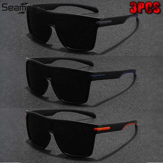SEAMERGO Sportsonnenbrille, randlos, polarisiert, Unisex, schwarz - Bild 1