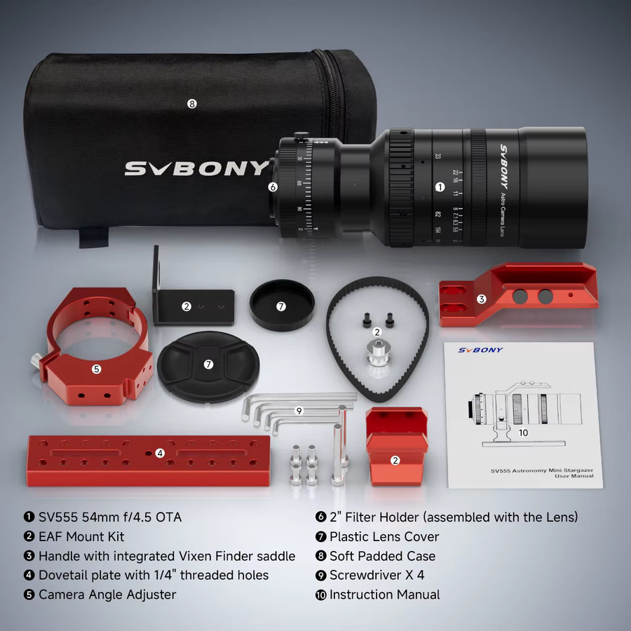 Svbony SV555 Petzval Astrograph APO Astrofotografie Set f/4,5 Vollformat - Bild 4