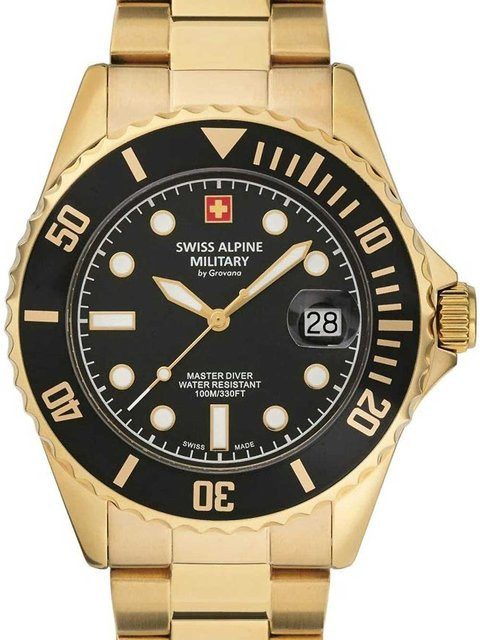 Swiss Alpine Military Taucheruhr, Quarz, Edelstahl, 42 mm, Herren - Bild 1