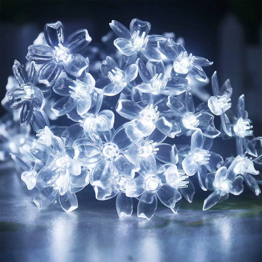 Peach Forest Solar LED Blumen Lichterkette Wasserdicht für Garten Terrasse und Weihnachtsdekoration - Bild 1