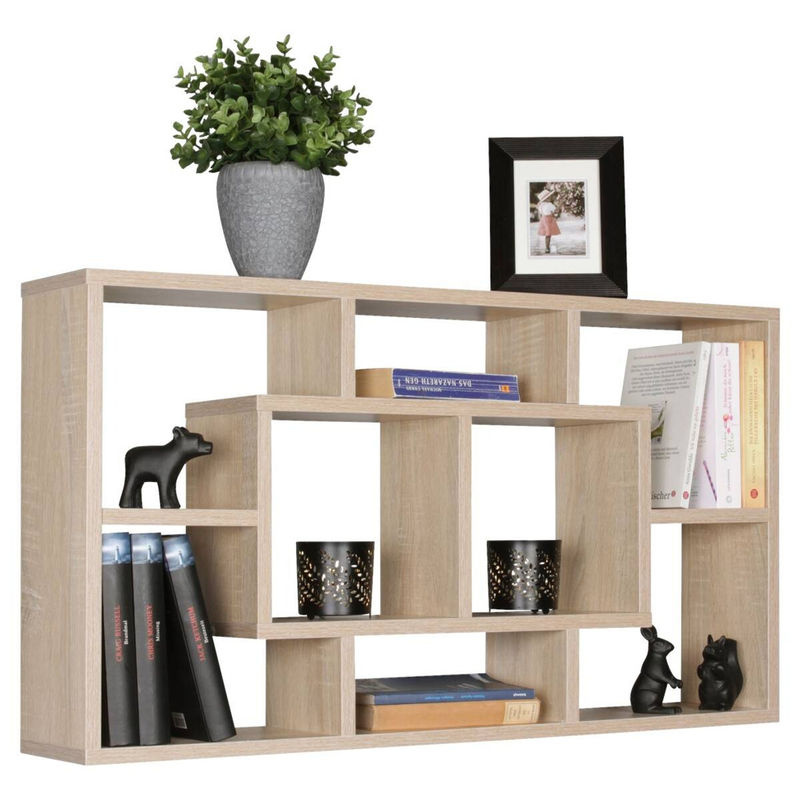 Wandregal Wohnling Eiche Sonoma Nachbildung, Farbe Beige/Braun, B/H/T: 85 x 47,5 x 16 cm - Bild 3
