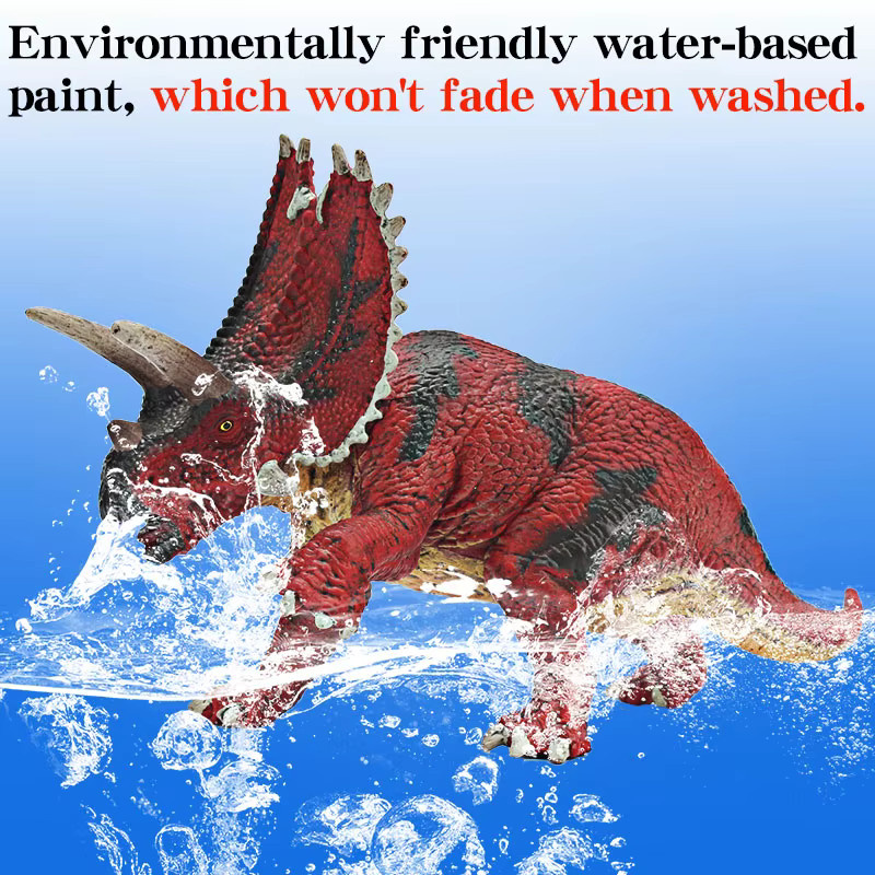 XIALIBAOMOWAN Prähistorische Jurassic Pentaceratops Dinosaurier-Modell-Actionfigur, Kunststoff - Bild 2