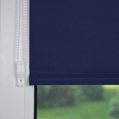 LIEDECO Klemmfix-Rollo verdunkelnd aus Stoff in Blau, B/H: 80 x 210 cm - Bild 4