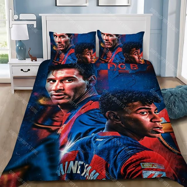 Bettwäscheset Fußballstars von Lodestar mit Bettbezug und Kissenbezug, Blau, Microfaser, B/H: 90 x 200 cm - Bild 1