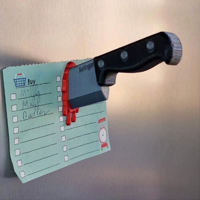 Fashnics 3D-Illusion Kühlschrankmagnet Axt-Messer Dekorativer Magnet für Küche und Büro - Bild 2