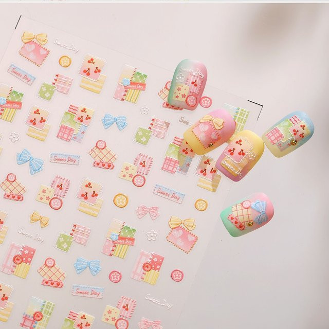 NAILFYOU Nagelaufkleber Kirschblüten Schleifen, Kinder - Bild 1