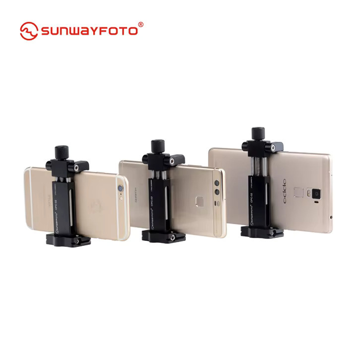 SUNWAYFOTO CPC-02 Schreibtisch-Handy-Klemme und Stativ-Telefonhalterung in Schwarz - Bild 3