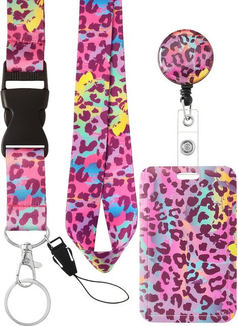 Leoparden-Telefon-Lanyard, Ausweishalter, Kartenhalter, Unisex - Bild 1