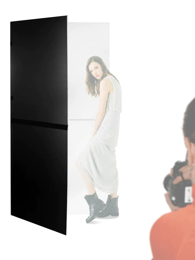 Selens 2-in-1 V-Flat Panel Board Reflektor faltbares doppelseitiges Hintergrund Scrim Diffusion Panel für Fotografie und Studio, Breite: 2 m - Bild 7