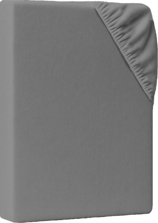 AM Qualitätsmatratzen Premium Jersey Spannbettlaken aus Baumwolle mit Elasthan in Anthrazit, B/T: 140 x 200 cm