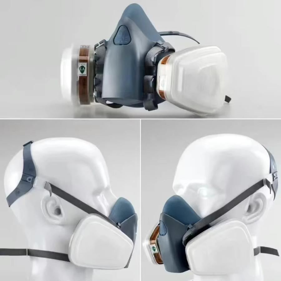 3M Industrielle Atemschutzmaske 6200 Halbmaske zur Staubschutz- und Sprühschutzanwendung passend für 3M 6001 6002 6006 Filter - Bild 5