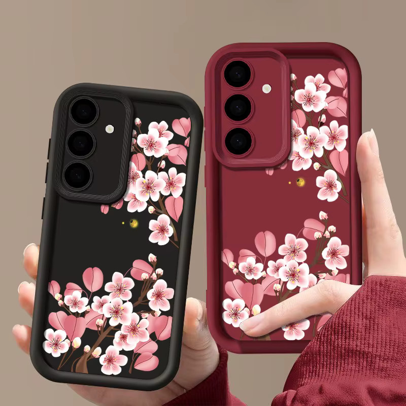 Rosa Pfirsichblüten Handyhülle für Samsung Galaxy S26 S25 S24 S23 S22 Ultra Plus FE sowie A56 A55 A54 A37 A27 A17 A16 A15 5G Cover - Bild 4