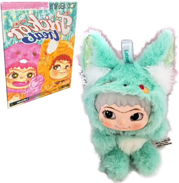 Wakuku V2 Fuchs plus Hase Trick Or Treat Serie, Plüsch Vinyl Blind Box Schlüsselanhänger, ab 14 Jahren - Bild 1