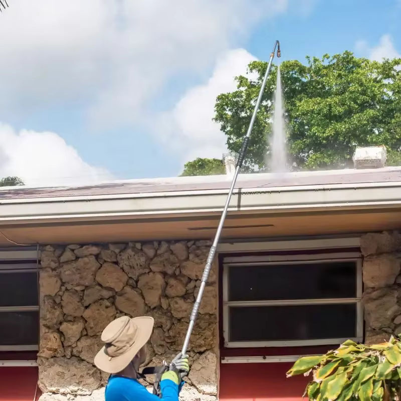 Professionelles Hochdruck-Wasserpistolen-Set mit 4000 PSI und 10 Edelstahl-Verlängerungsstangen in Silber - Bild 3
