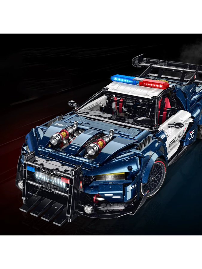 Technischer Polizei-Supersportwagen, Baukasten, 1:8, 3.975 Teile - Bild 1