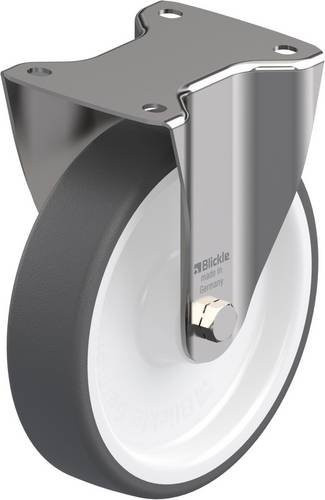 Blickle Bockrolle BX-POTH 200XR aus Edelstahl in Grau und Weiß mit einem Rad-Durchmesser von 200 mm und einer Tragfähigkeit von 400 kg - Bild 1