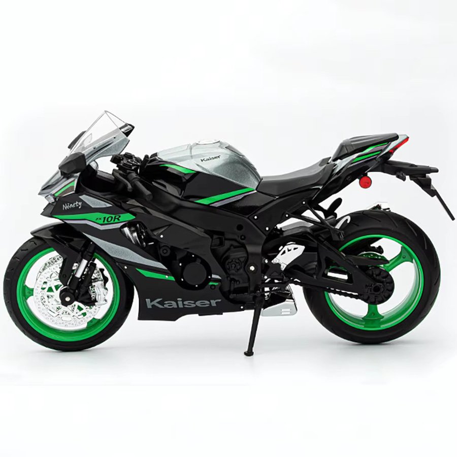 MAKEDA Kawasaki ZX-10R NIJIA H2R Motorrad Modell, 1:9, Metall, mit Sound und Licht - Bild 5