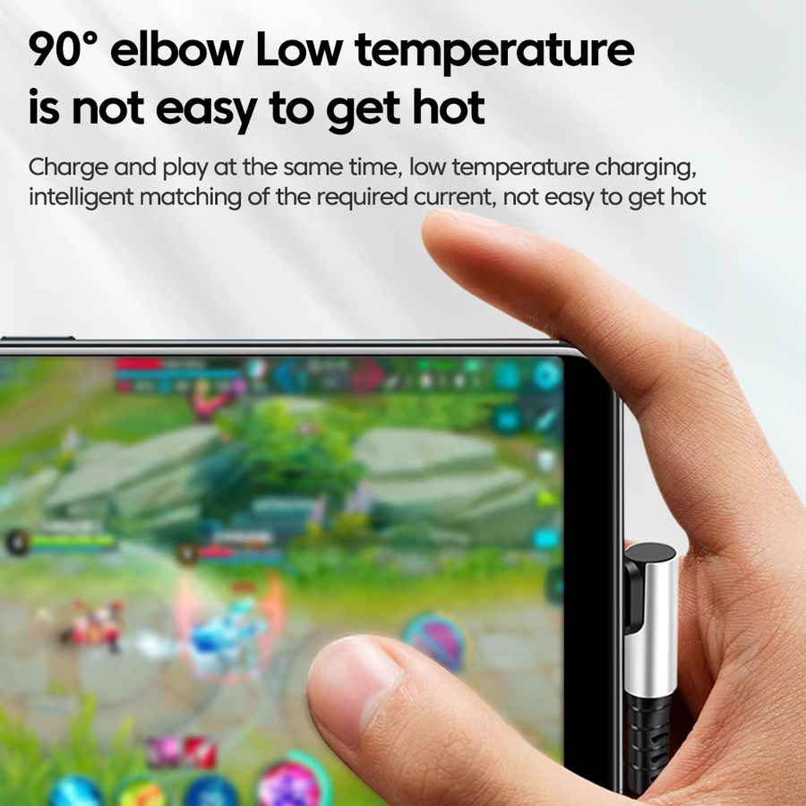 NNBILI USB-C auf USB-C 90-Grad-Kurzkabel für 6A Schnellladung - Bild 3